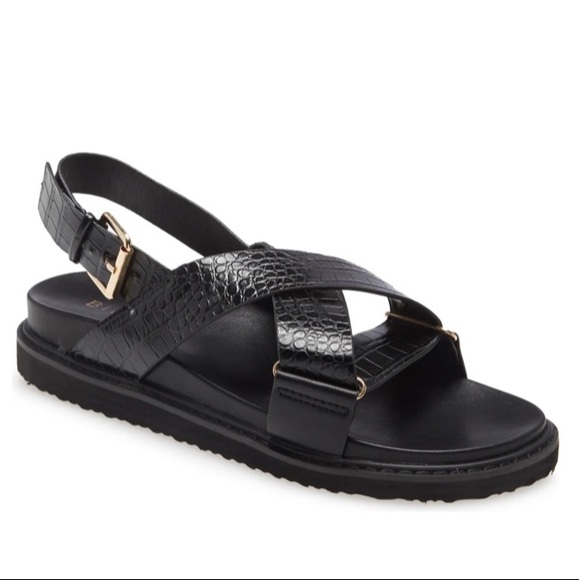 Billini Shoes - Snakeskin Embossed Slingback Sandal NWOT